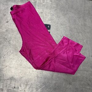 Vintage 80’s Modern Motion Bodywear Shiny Hot Pink Spandex Leggings Size 1X